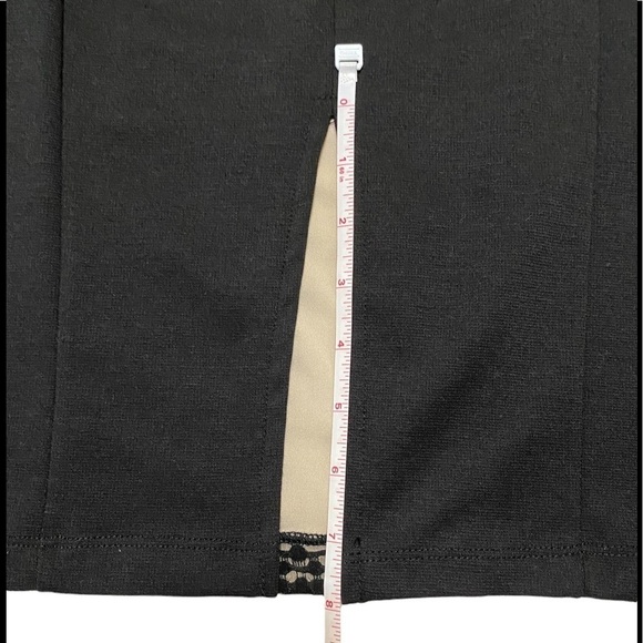 EUC black dress, Sz small, vegan leather, Leather” & Lace. - Picture 11 of 16